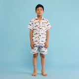 Racing Cars Organic Shorts Set For Kids