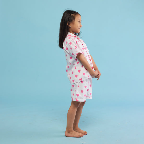 Hearts Shorts Set For Kids