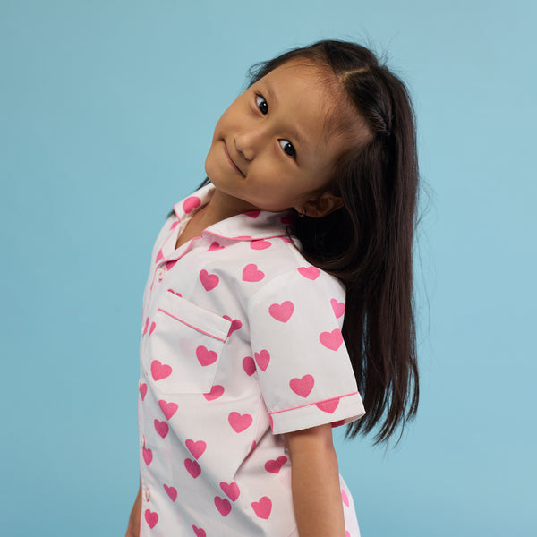 Hearts Shorts Set For Kids