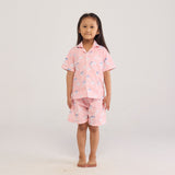 Celestial Pink Organic Shorts Set For Kids