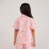 Celestial Pink Organic Shorts Set For Kids