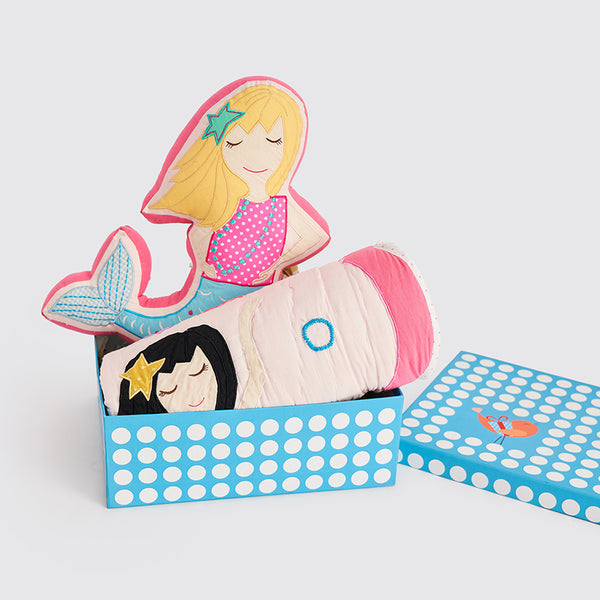 Snuggle Time Crib Gift Set (Mermaids -Pink)