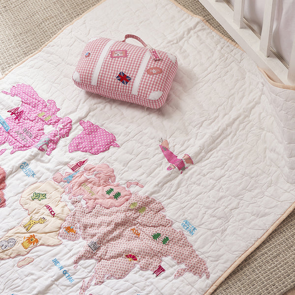 Suitcase Pillow (Pink)