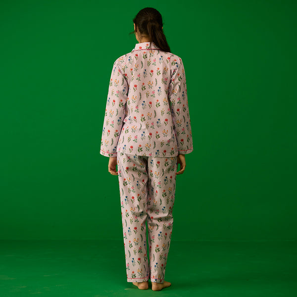 Women Florals Pima Pajama Set