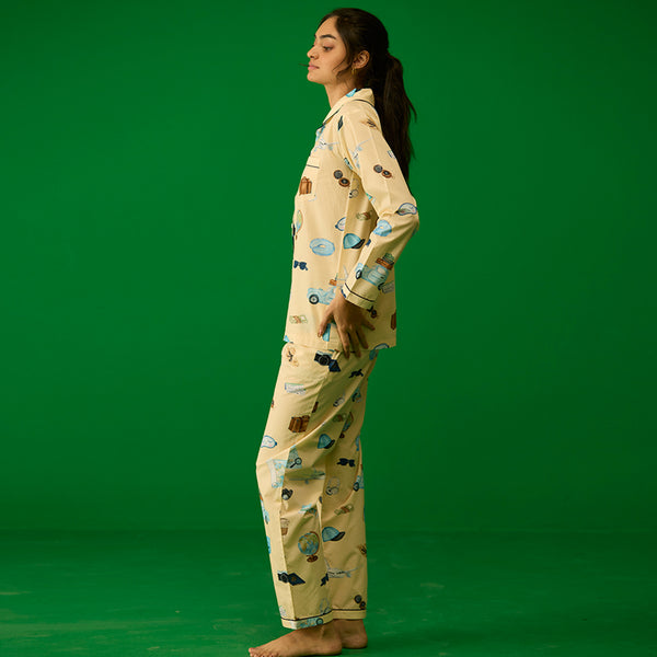 Women Travel Pima Pajama Set