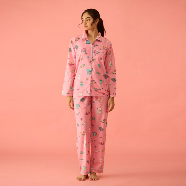Women Baking Pima Pajama Set