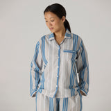 Women Coastal Striped Pima Pajama Set