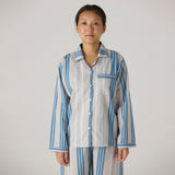 Women Coastal Striped Pima Pajama Set