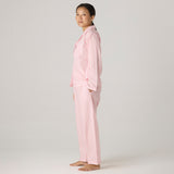 Women Blush Striped Pima Pajama Set
