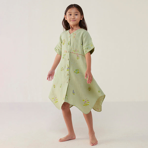 Inoya Linen dress - Mint