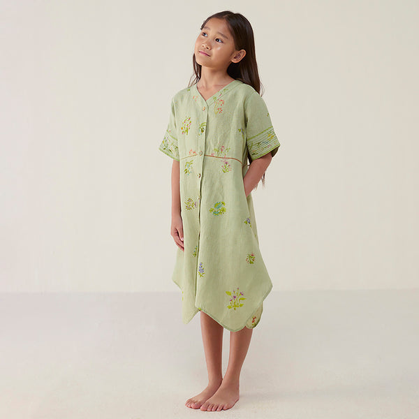 Inoya Linen dress - Mint