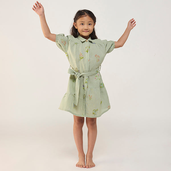 Sia Floral Dress - Mint