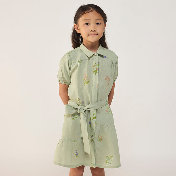 Sia Floral Dress - Mint