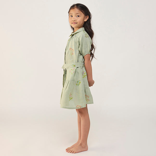 Sia Floral Dress - Mint
