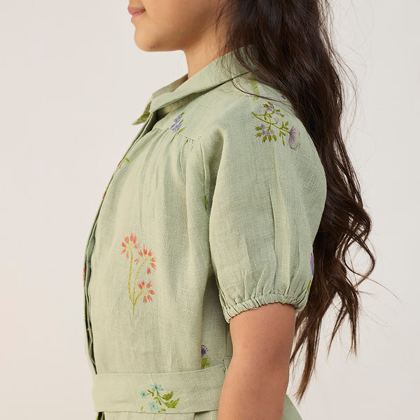 Sia Floral Dress - Mint