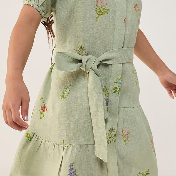 Sia Floral Dress - Mint