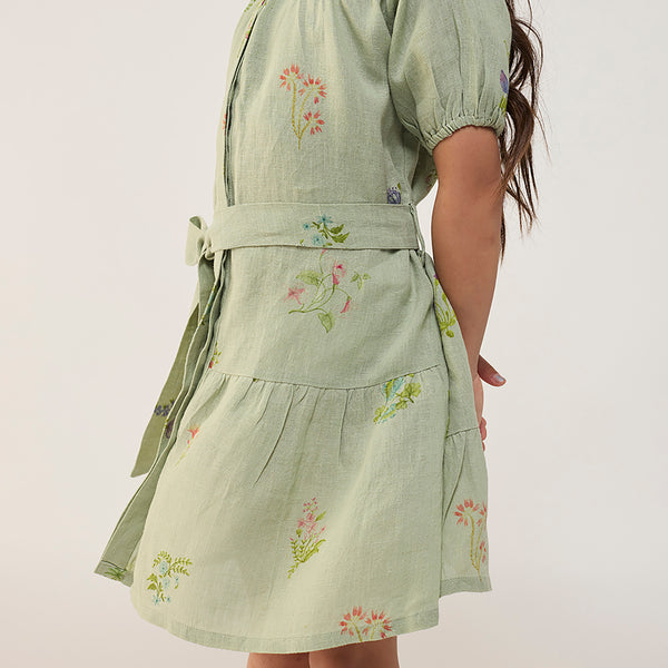 Sia Floral Dress - Mint