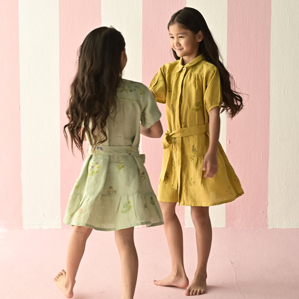 Sia Floral Dress - Mint