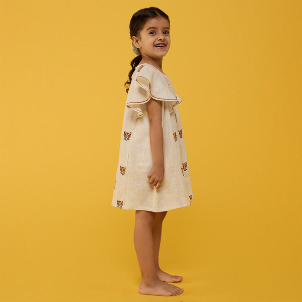 Nia Linen Dress - Natural