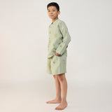 Akio Floral Linen Shirt - Mint