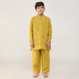Jay Forever Linen Kurta Set - Ochre