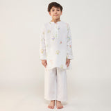 Jay Forever Linen Kurta Set - White