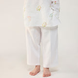 Jay Forever Linen Kurta Set - White