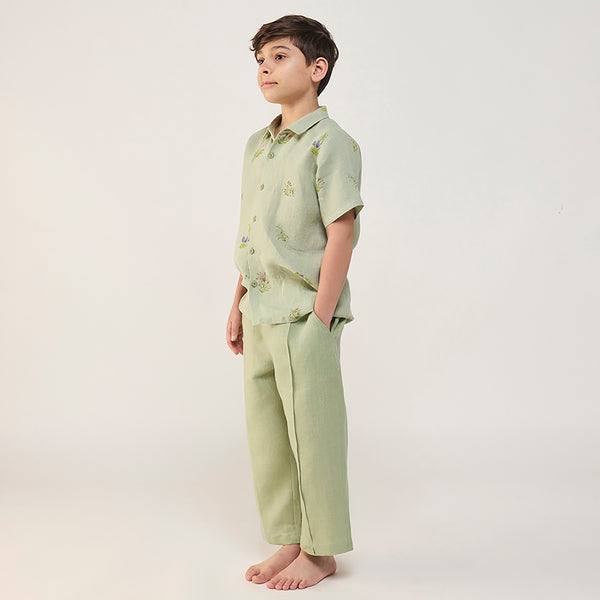 Neo Timeless Linen Pants - Mint