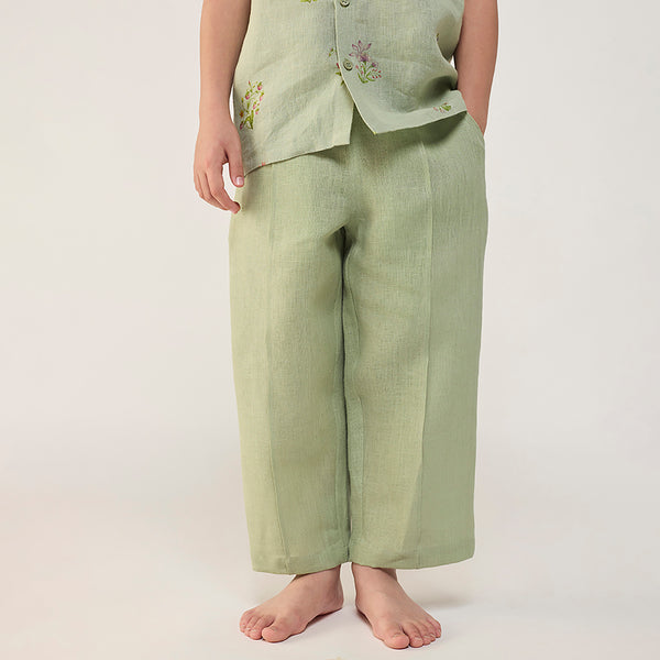 Neo Timeless Linen Pants - Mint
