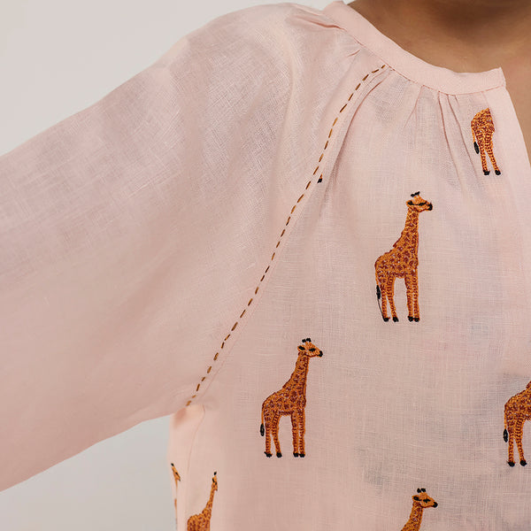 Aurel Linen Co-Ord set - Blush