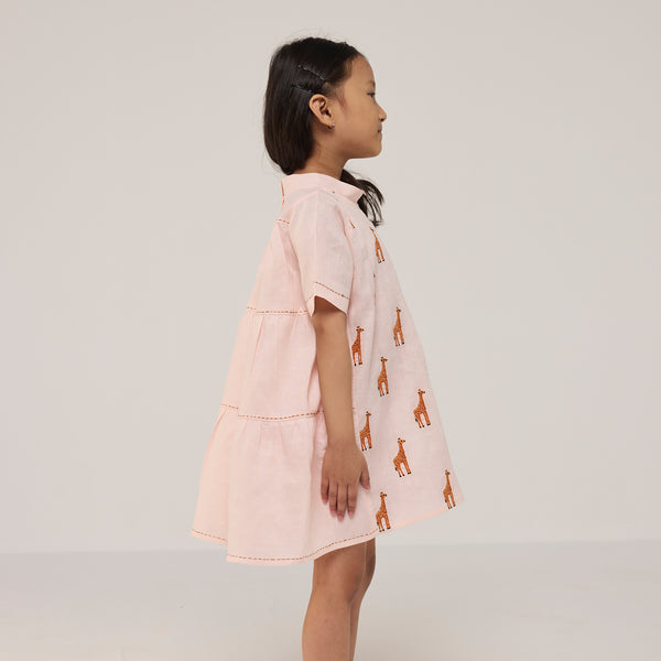Nova Linen Dress - Blush
