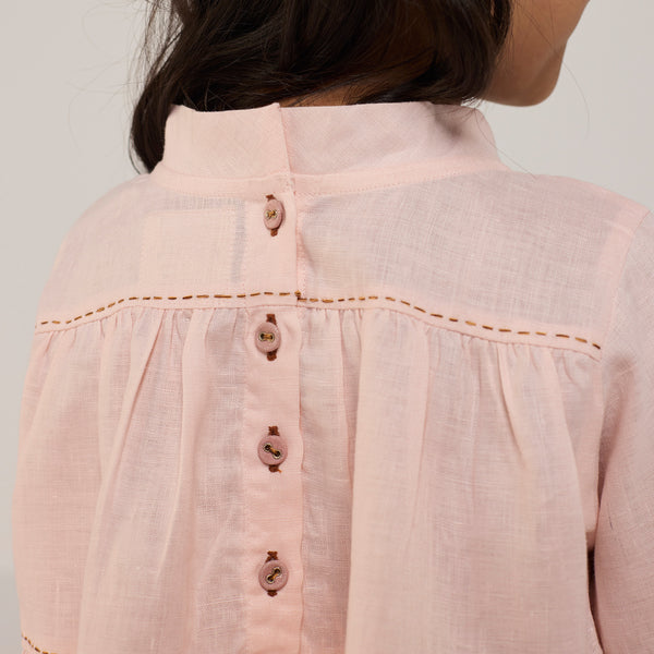 Nova Linen Dress - Blush