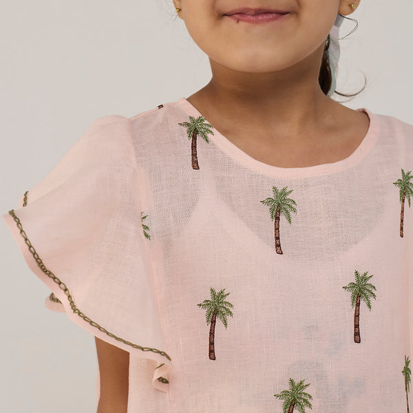 Nia Linen Dress - Blush