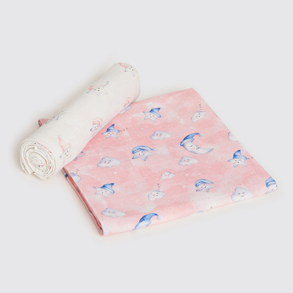 Celestial Pink Organic Swaddle Set