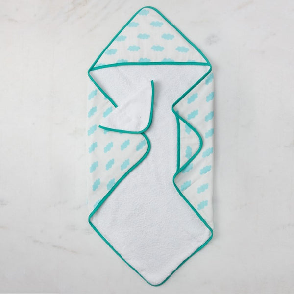Clouds Organic Muslin Hooded Towel