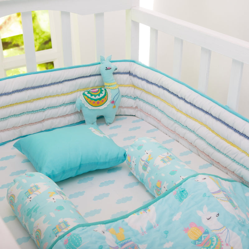 Llama Love Organic Complete Crib Bedding Set With Bumper