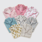 Madison Blockprint Pajama Set For Kids (Yellow)