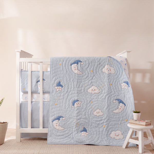 Celestial Blue Complete Crib Bedding Set
