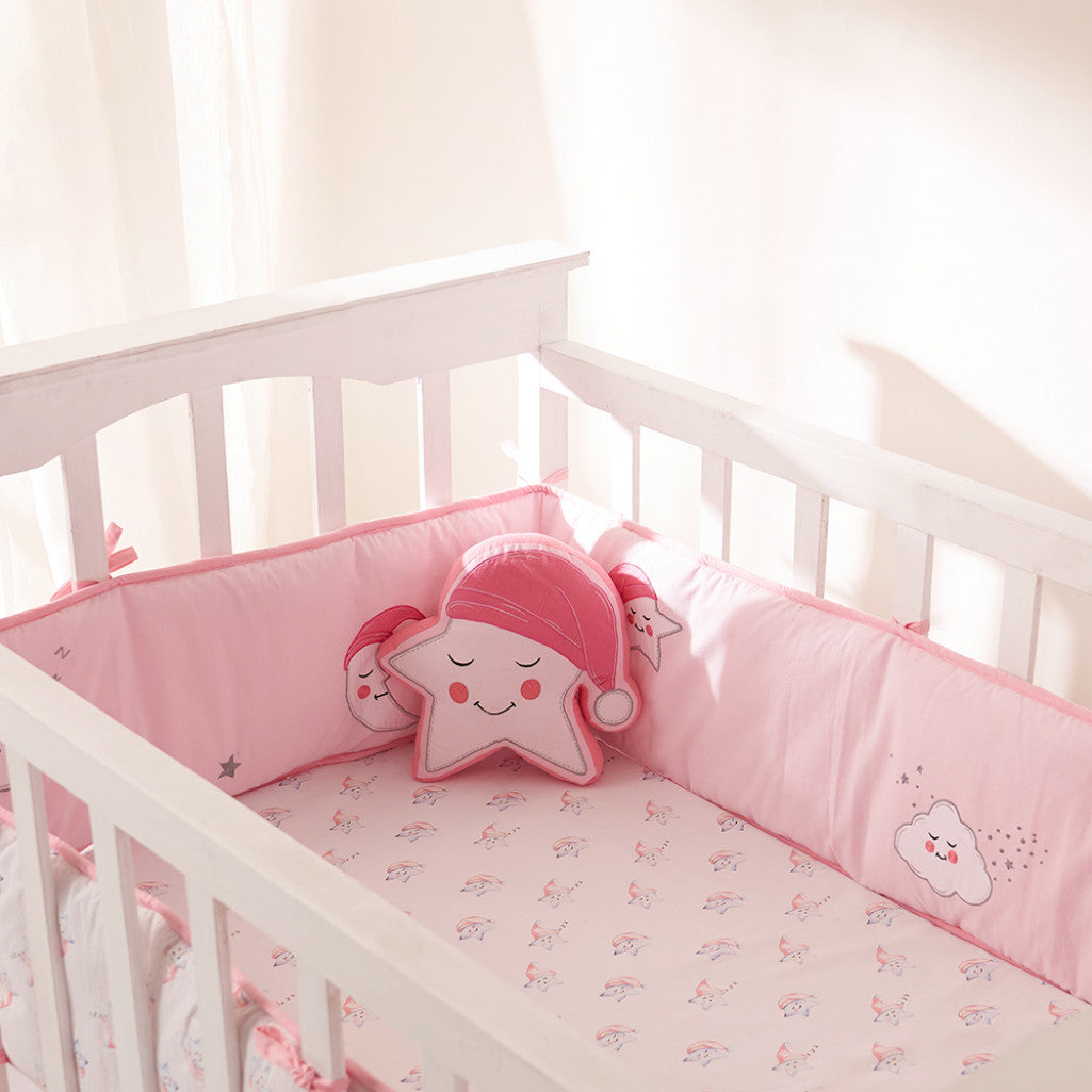 Pink cot bed sheets hotsell