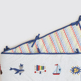 Alphabets Blue Complete Crib Bedding Set (With Bumper)