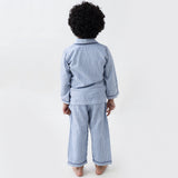 Classic Navy Stripes Pajama Set For Kids