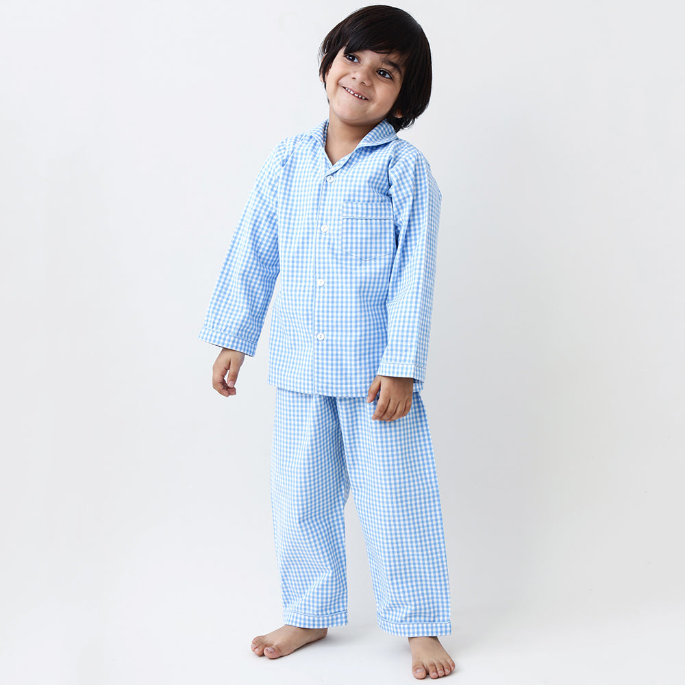 Blue Gingham Kids Nightwear main image 1