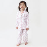 Madison Blockprint Pajama Set For Kids (Pink)