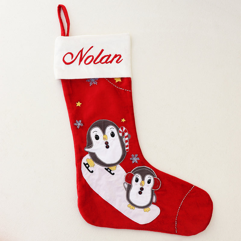 penguins on skates stocking