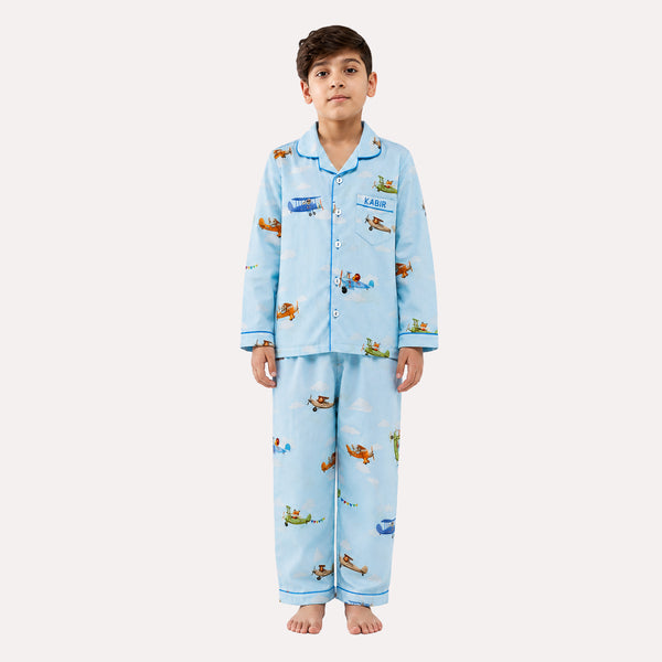 Sky Safari Pima Pajama Set For Kids