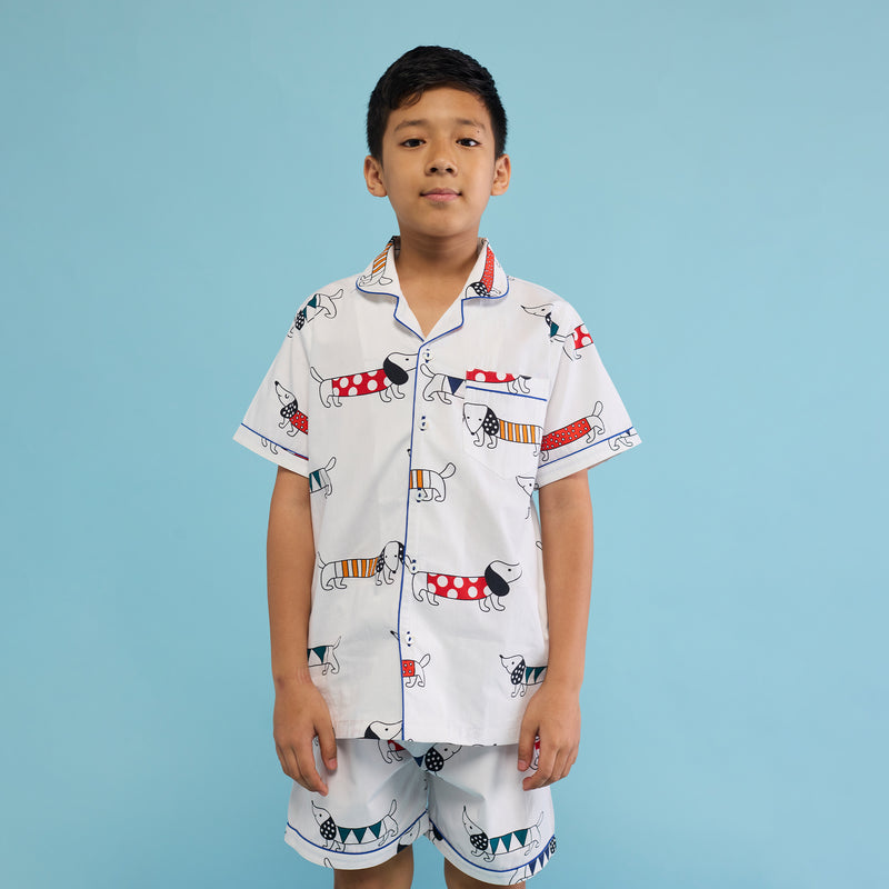 Puppy Love Shorts Set For Kids