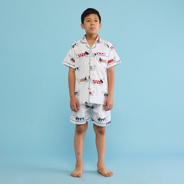 Puppy Love Shorts Set For Kids