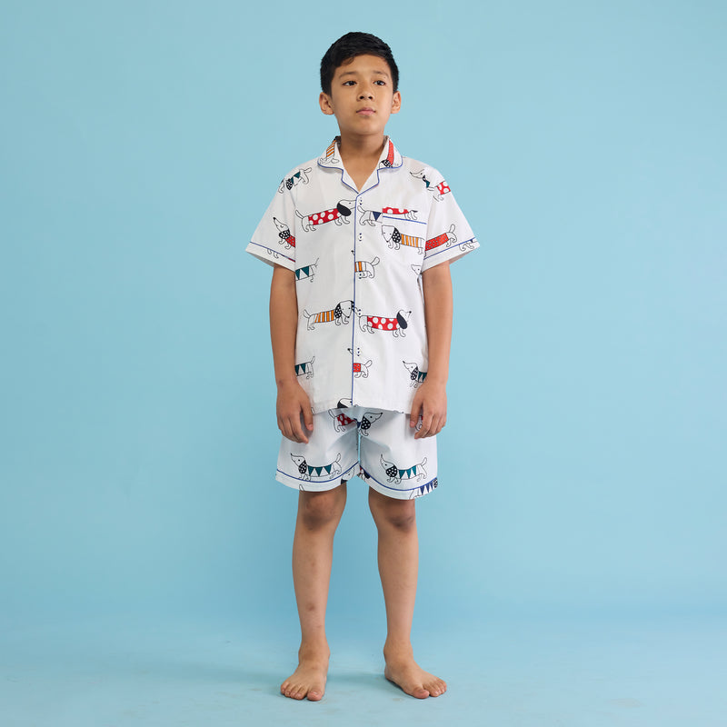 Puppy Love Shorts Set For Kids