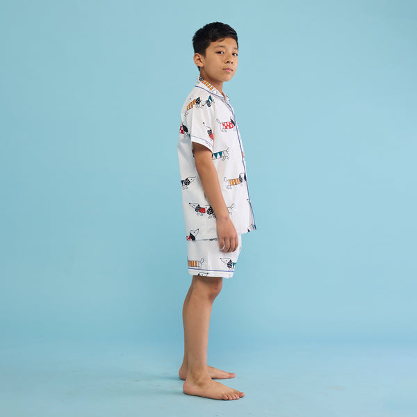 Puppy Love Shorts Set For Kids