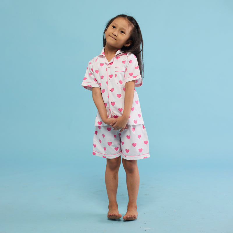 Hearts Shorts Set For Kids